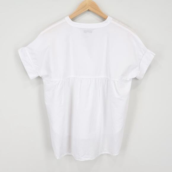 Madewell Lakeline Popover Oversized Shirttail Top In Eyelet White Size XXS - Picture 4 of 8